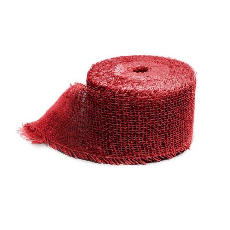 dekoracni-jutove-pasky-cervene-8x2500cm JUTE DEKORBAND 8 cm / 25 m